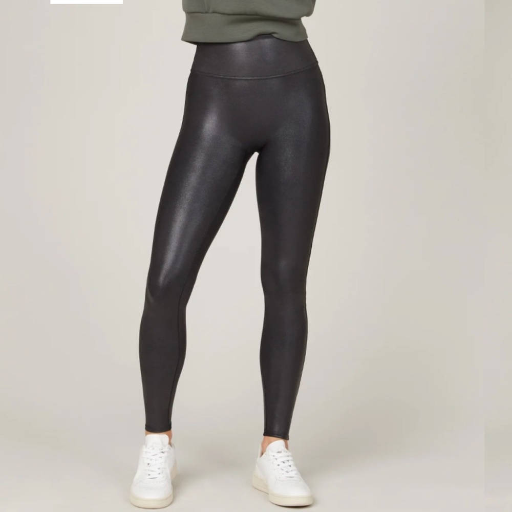 SPANX Faux Leather Leggings Size XL NWOT